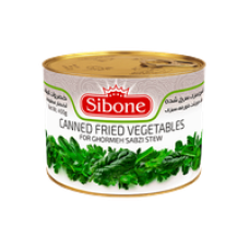 کنسرو سبزی  سرخ شده خورشت قورمه سبزی سیبون 