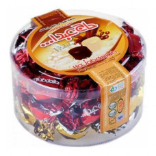 پشمک لقمه ای روکش دار شیری شکلاتی