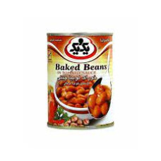 کنسرو خوراک لوبیا چیتی در سس گوجه فرنگی یک و یک