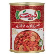 کنسرو خوراک لوبیا با قارچ طبیعت